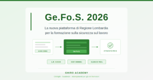 Ge.Fo.S. 2026: la nuova piattaforma di Regione Lombardia per la formazione sicurezza sul lavoro