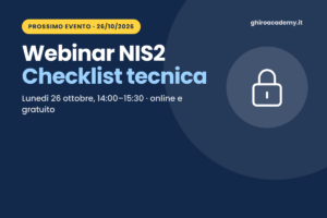 Webinar NIS2: checklist delle misure tecniche